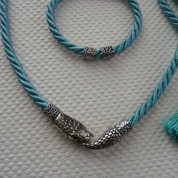 One-of-a-kind cord belt/bracelet/necklace ensemble by booj - Picture 6 of 7